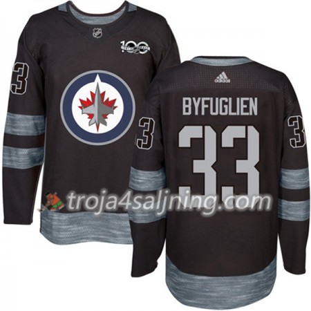 Winnipeg Jets tröja Dustin Byfuglien 33 1917-2017 100th Anniversary Adidas Svart Authentic - NHL Tröjor Herr
